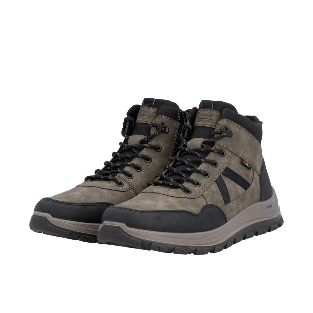 Rieker B8120 Boot - Black/Coffee Brown