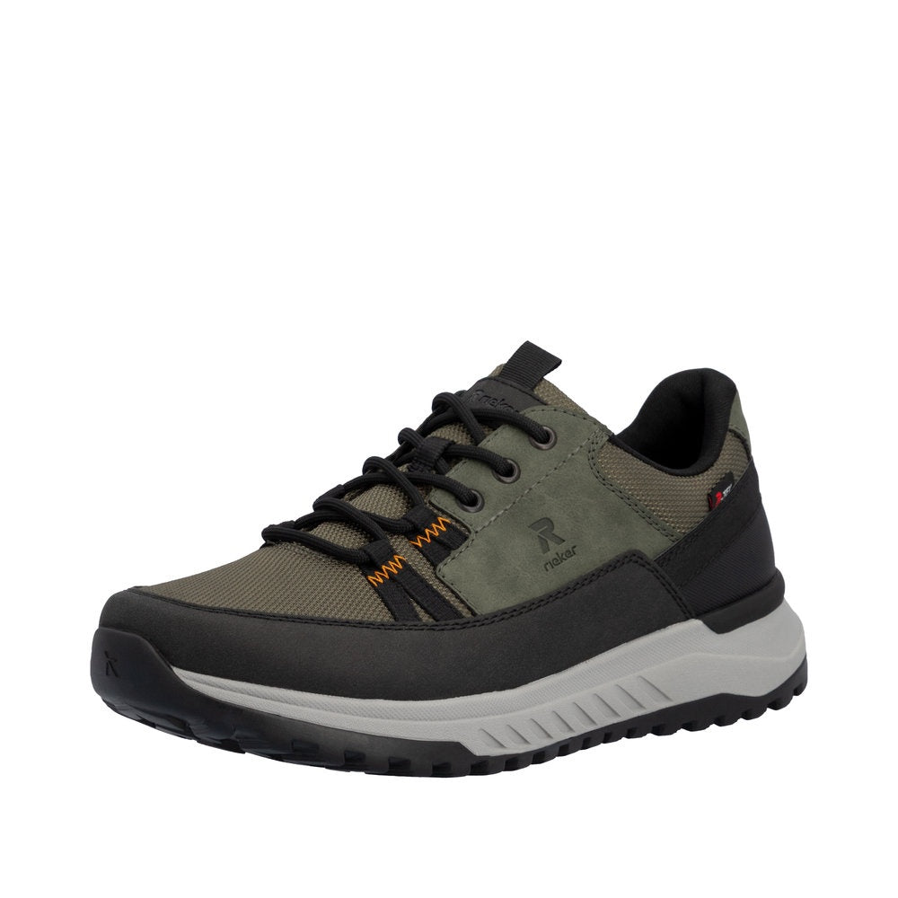Rieker U0105 Casual Shoe - Black/Green