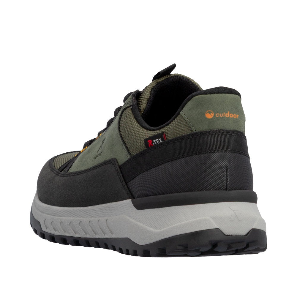 Rieker U0105 Casual Shoe - Black/Green