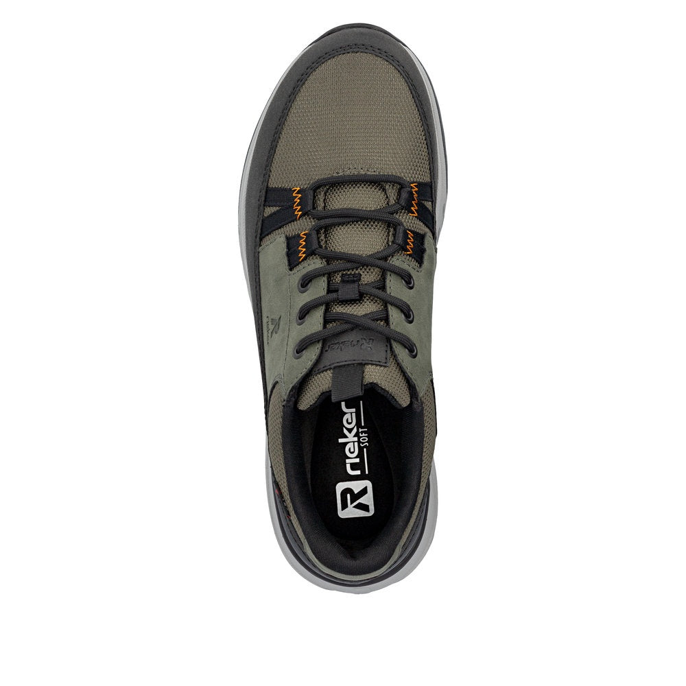 Rieker U0105 Casual Shoe - Black/Green