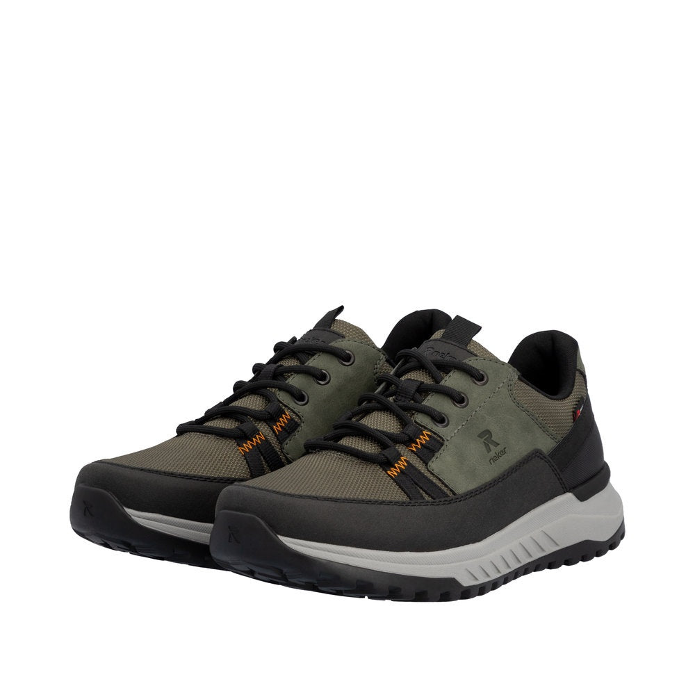 Rieker U0105 Casual Shoe - Black/Green