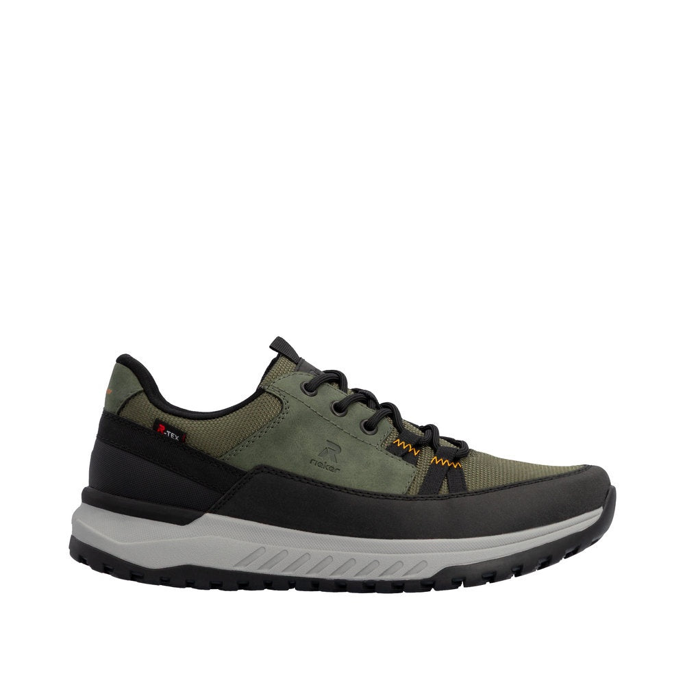 Rieker U0105 Casual Shoe - Black/Green