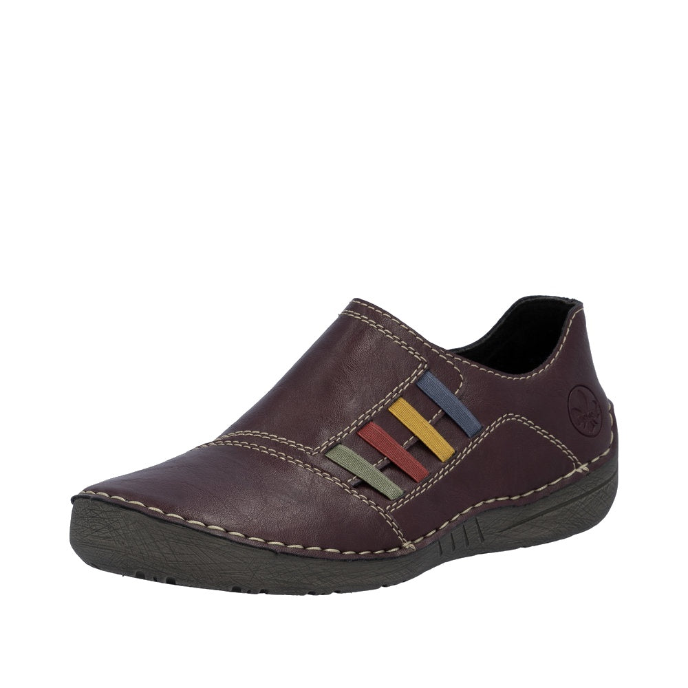 Rieker 52560 Casual Shoe - Berry