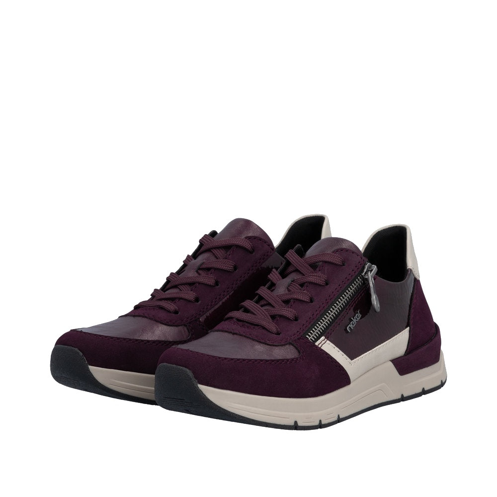 Rieker 58902 Casual Shoe - Berry/Wine