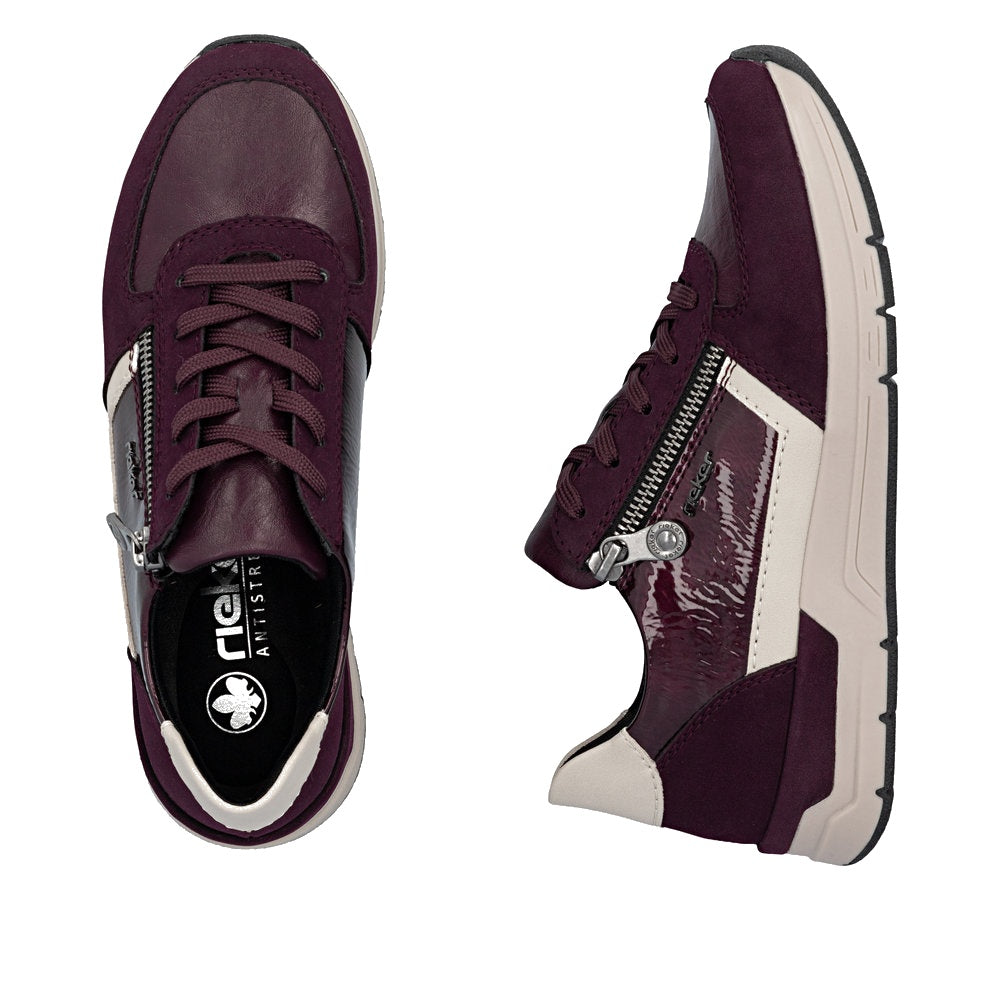 Rieker 58902 Casual Shoe - Berry/Wine