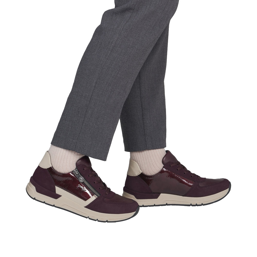 Rieker 58902 Casual Shoe - Berry/Wine