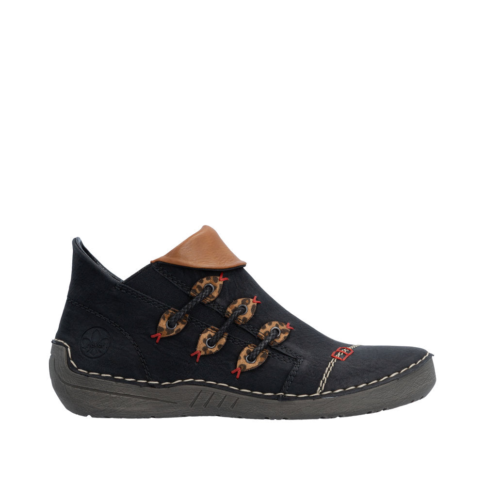 Rieker 72581 Ankle Boots - Black/Brown