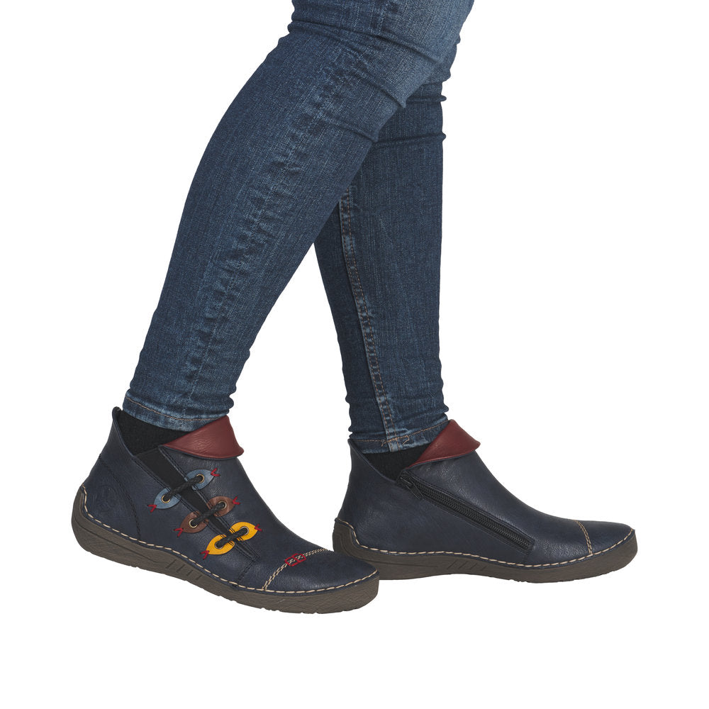 Rieker 72581 Boot - Black/Brown