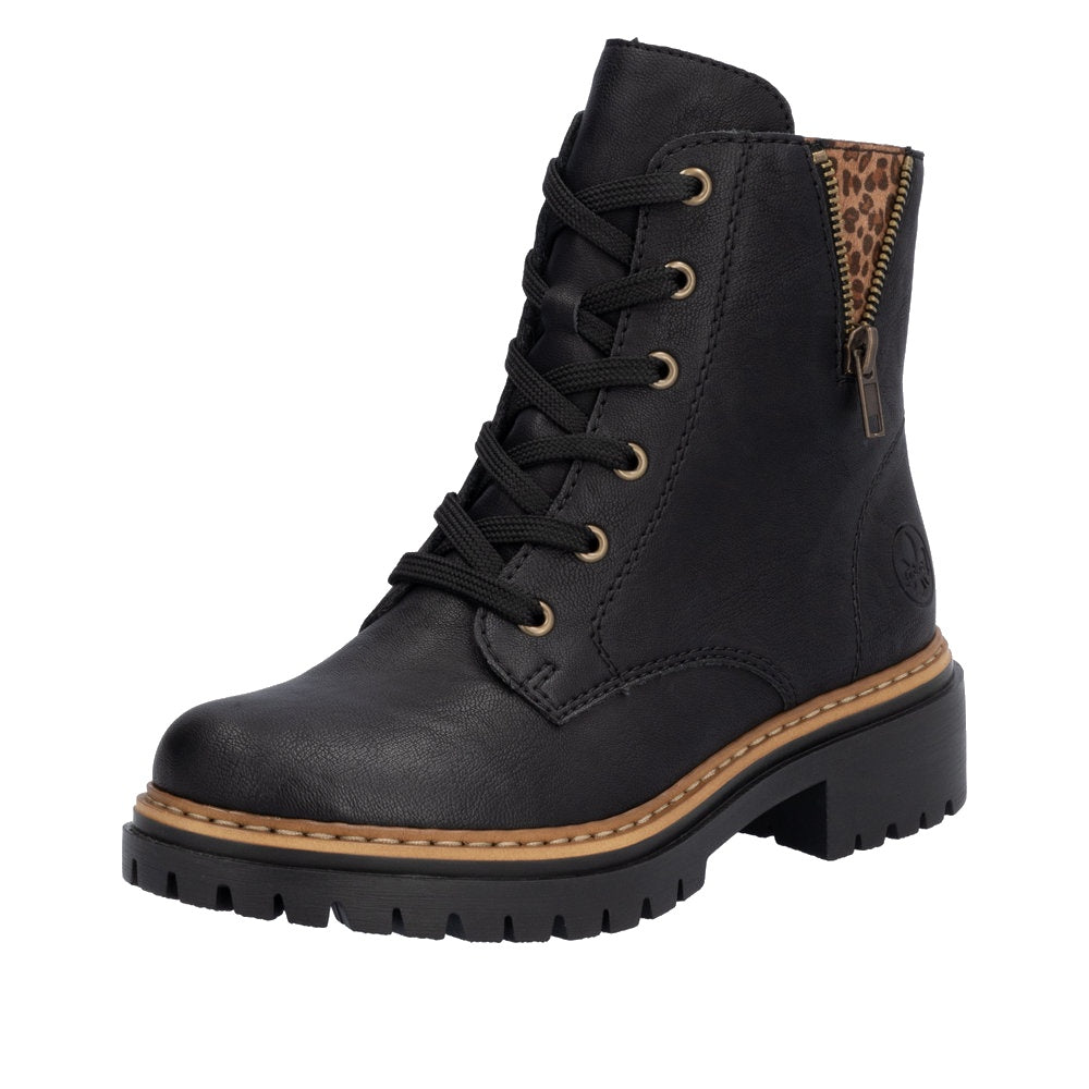 Rieker 72617 Boot - Black/Brown