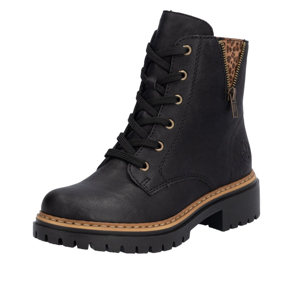 Rieker 72617 Boot - Black/Brown