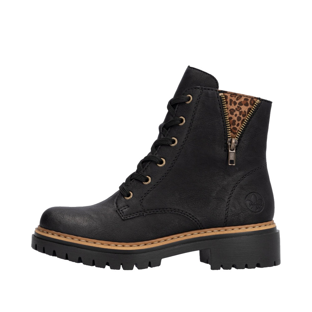 Rieker 72617 Boot - Black/Brown