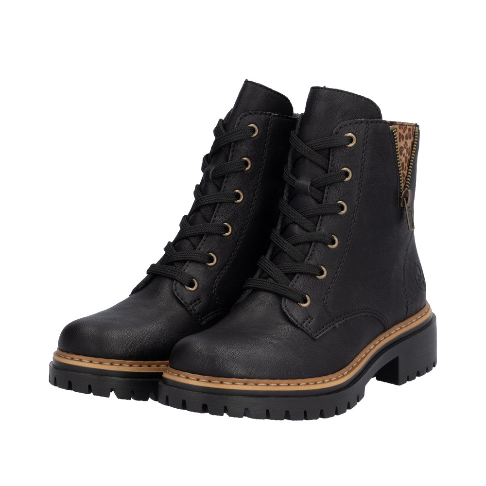Rieker 72617 Boot - Black/Brown