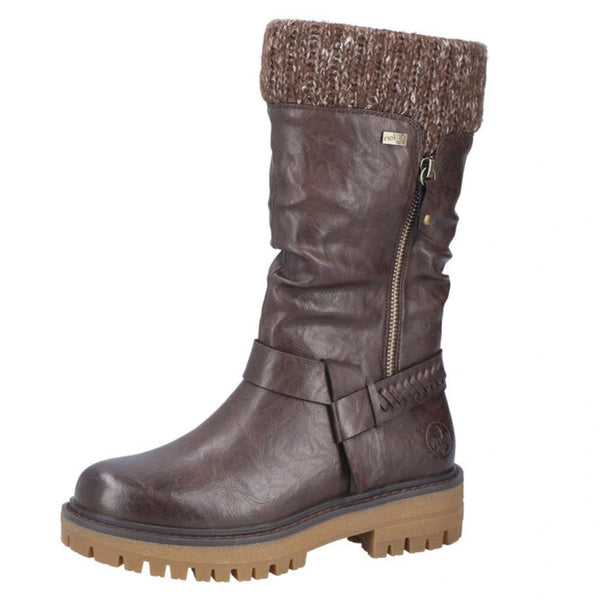 Rieker 92984 Boot - Chestnut/Terracotta