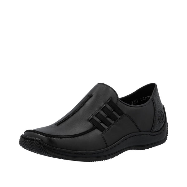 Rieker L1777 Casual Shoe - Black/Granite