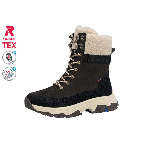 Rieker Z3901 Boot - Black/Nougat
