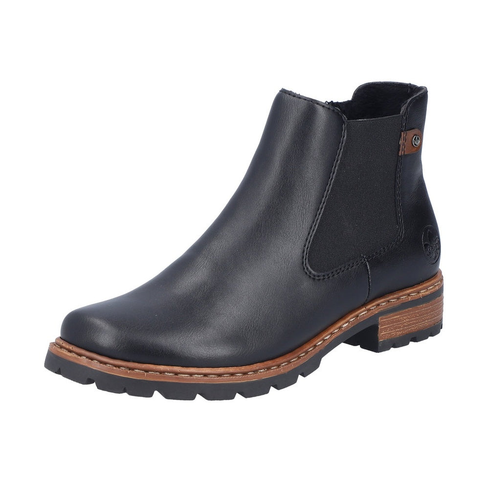 Rieker Z9354 Boot - Black/Mahogany