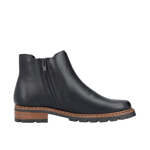 Rieker Z9354 Boot - Black/Mahogany