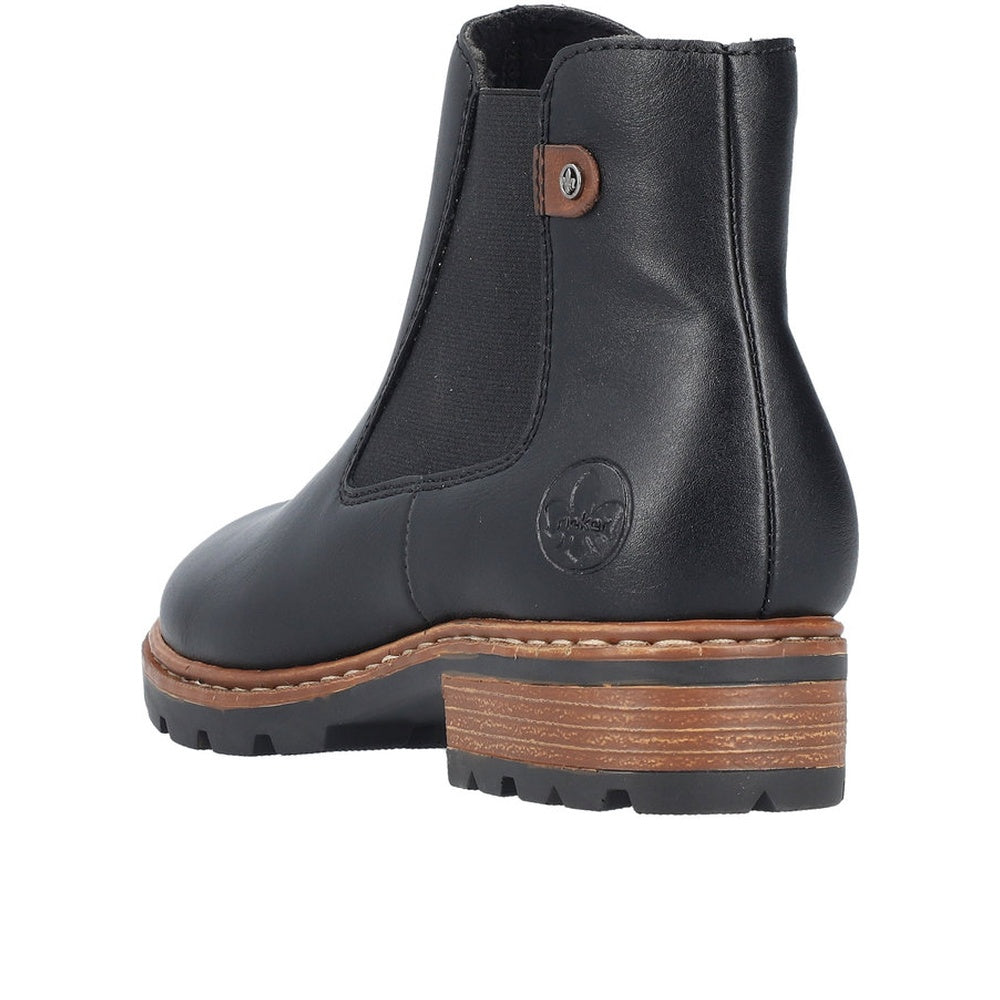 Rieker Z9354 Boot - Black/Mahogany