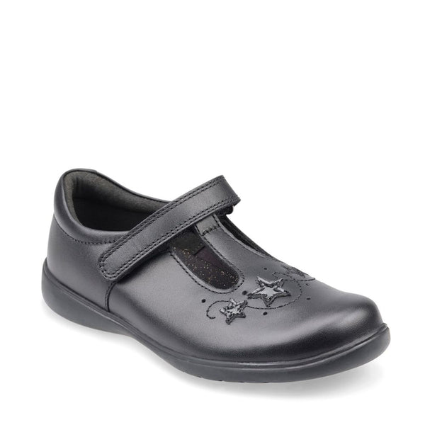 Start-Rite Star Jump - Black Leather School