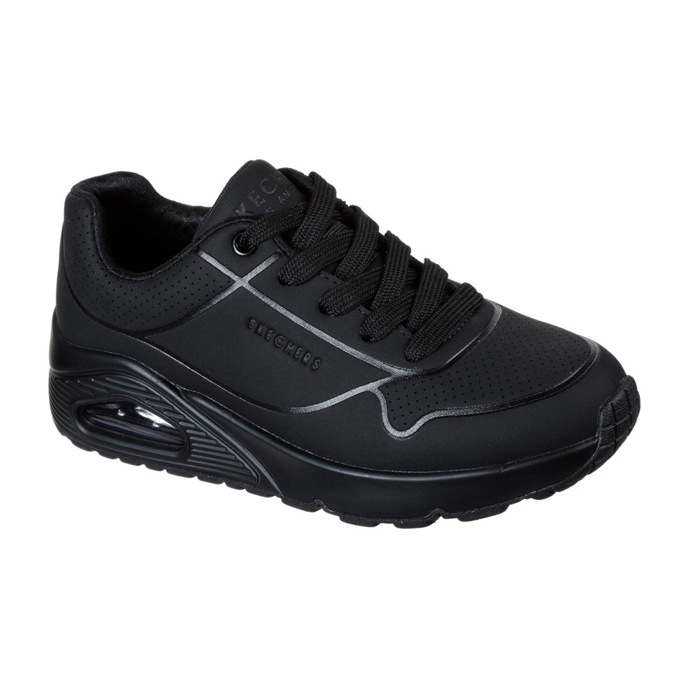 Skechers Uno - Stand On Air School Shoe - Black