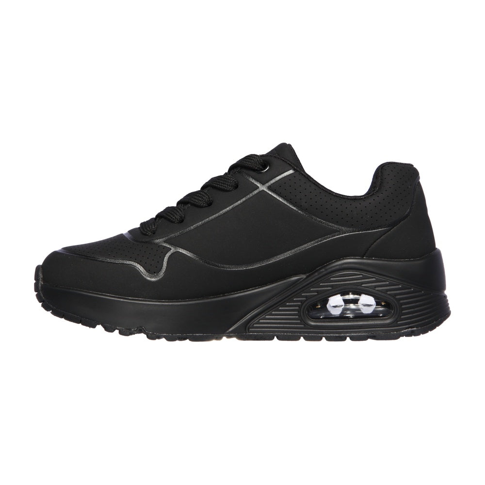 Skechers Uno - Stand On Air School Shoe - Black