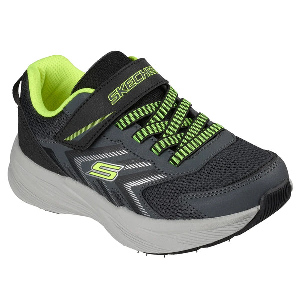 Skechers Microspec Tread Trainer - Charcoal/Black/Lime