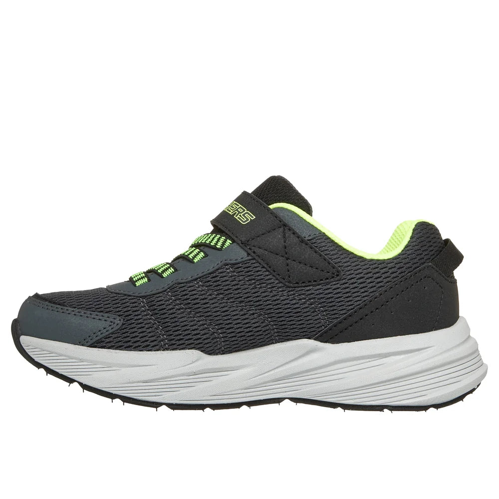 Skechers Microspec Tread Trainer - Charcoal/Black/Lime