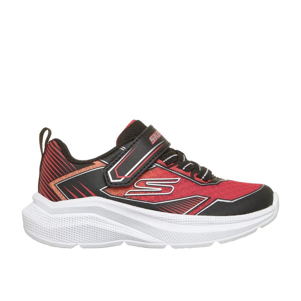 Skechers Microspec Velocity - Grid-Drift Trainers - Black/Red