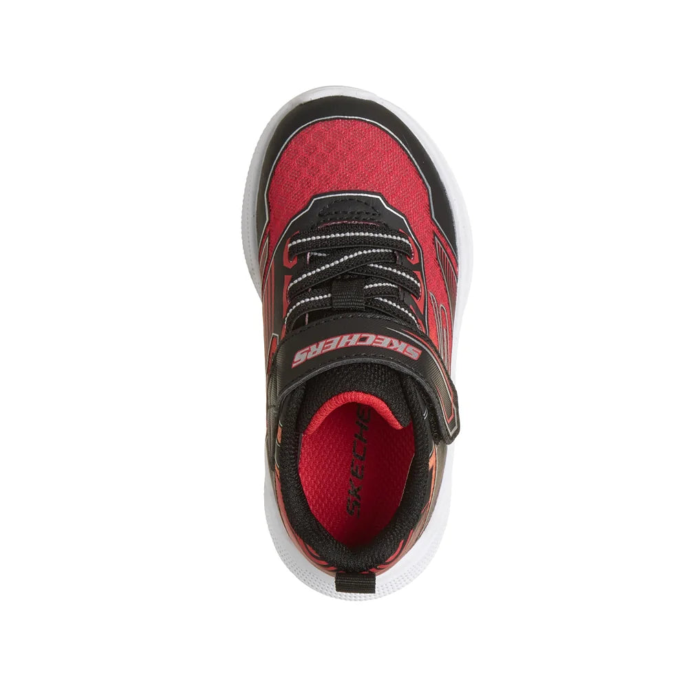 Skechers Microspec Velocity - Grid-Drift Trainers - Black/Red