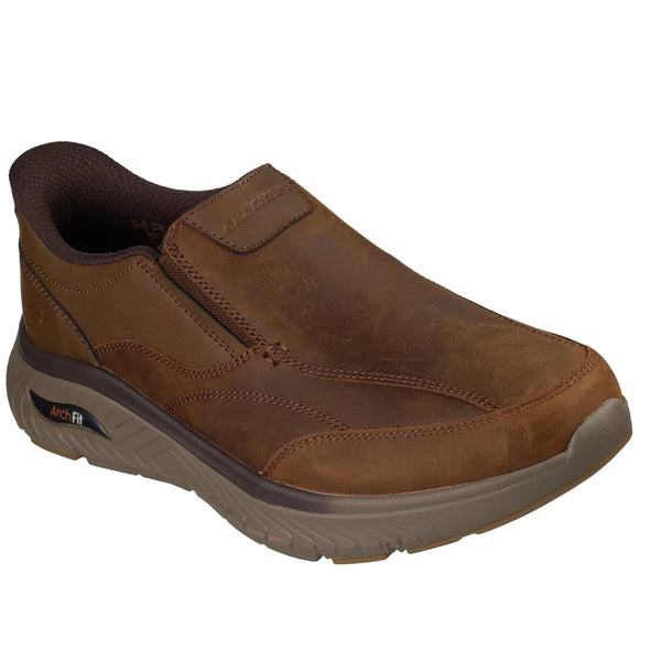 Skechers Arch Fit Crosser - Oak Casual Shoe - Brown