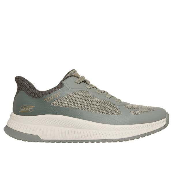 Skechers Slip-Ins Bobs Squad 4 - Staple Look Trainer - Olive Multi