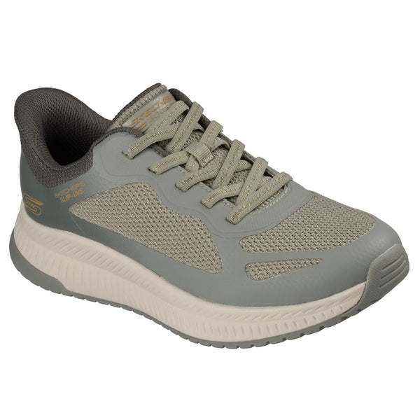 Skechers Slip-Ins Bobs Squad 4 - Staple Look Trainer - Olive Multi