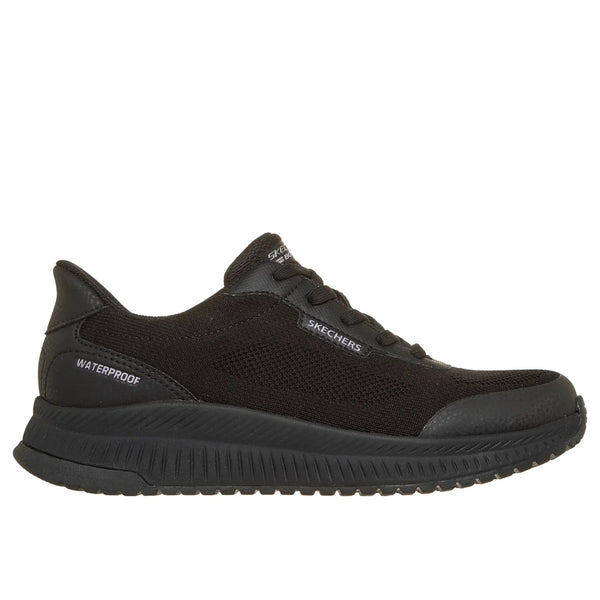 Skechers Slip-Ins Waterproof Bobs Squad 4 - Essential Look Trainer - Black