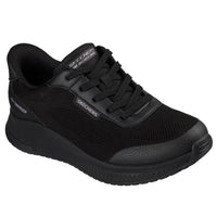 Skechers Slip-Ins Waterproof Bobs Squad 4 - Essential Look Trainer - Black