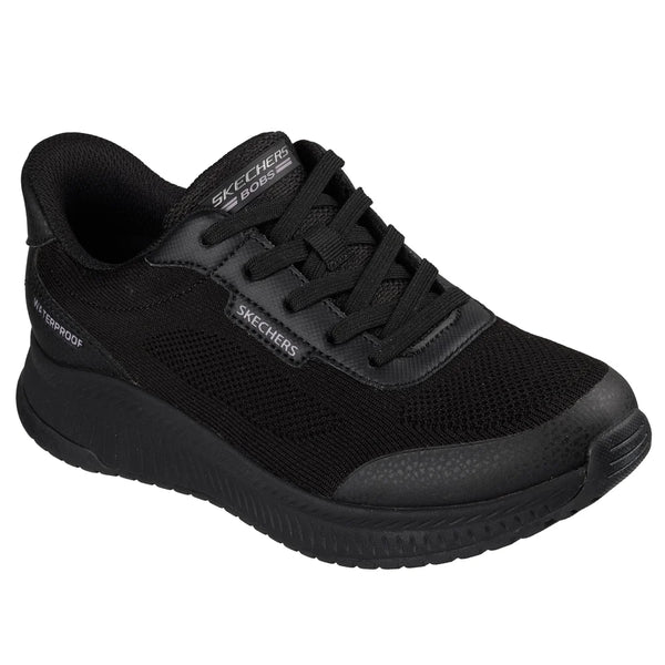 Skechers Slip-Ins Waterproof Bobs Squad 4 - Essential Look Trainer - Black