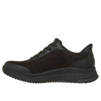 Skechers Slip-Ins Waterproof Bobs Squad 4 - Essential Look Trainer - Black