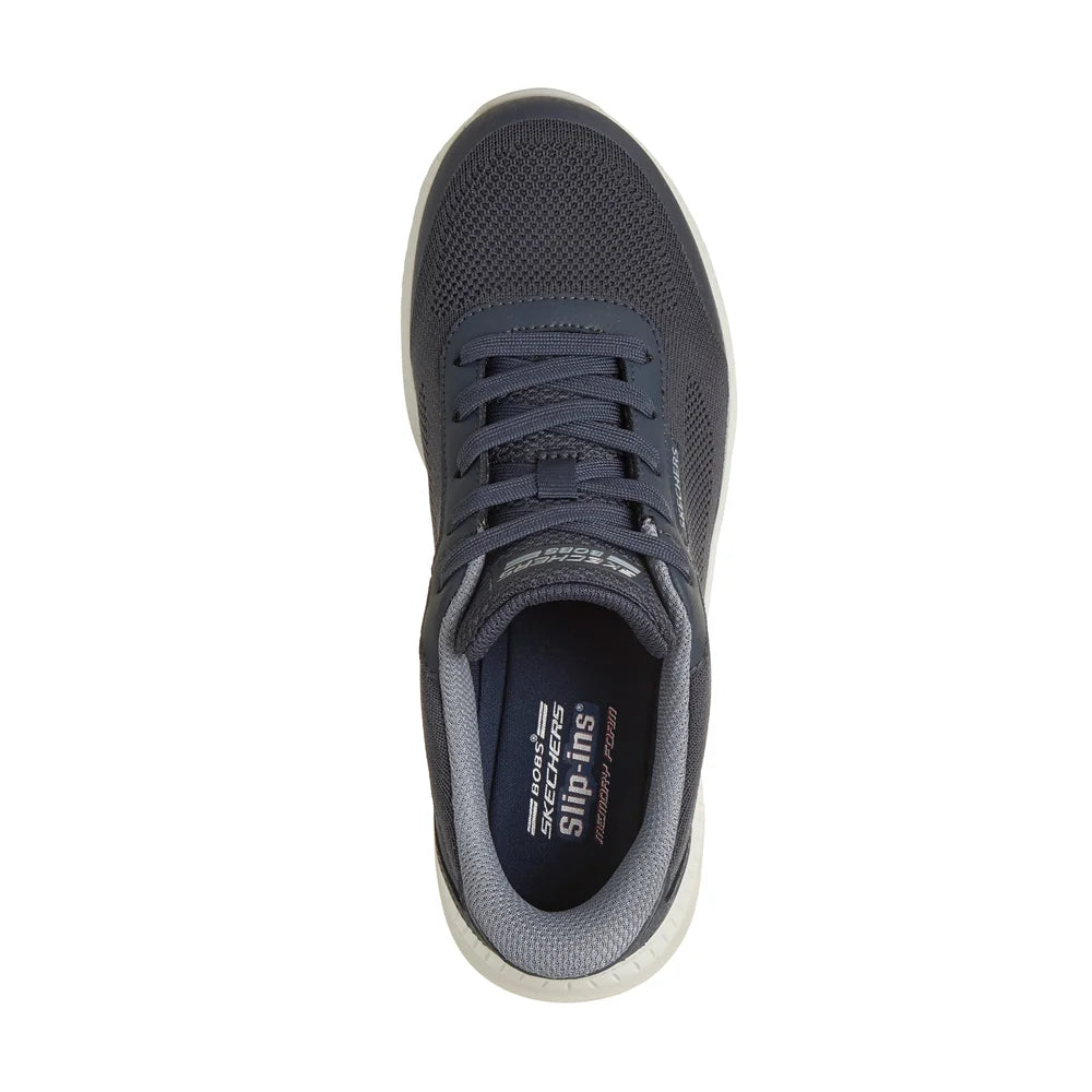 Skechers Slip-Ins Waterproof Bobs Squad 4 - Essential Look Trainer - Dark Navy