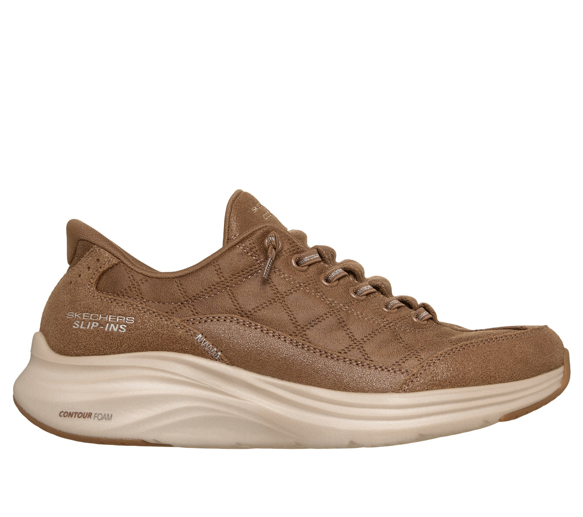 Skechers Slip-Ins Contour Foam - Cozy Fit Natural Ease Trainer - Chestnut