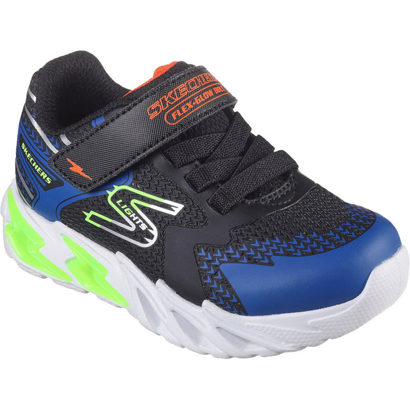 Skechers Flex-Glow Bolt - Black/Blue Trainers