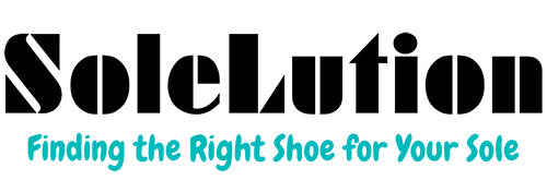 SoleLution logo with tagline 'Finding the Right Shoe for Your Sole' on a white background