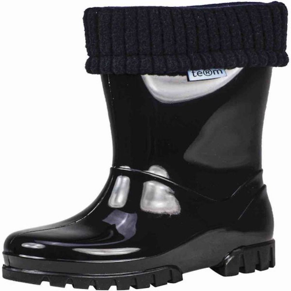 Term Welly with Sock - Black Wellies