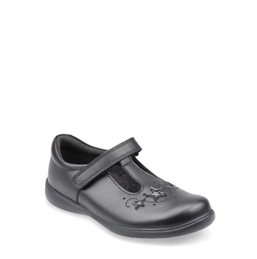 Start-Rite Star Jump - Black Leather School