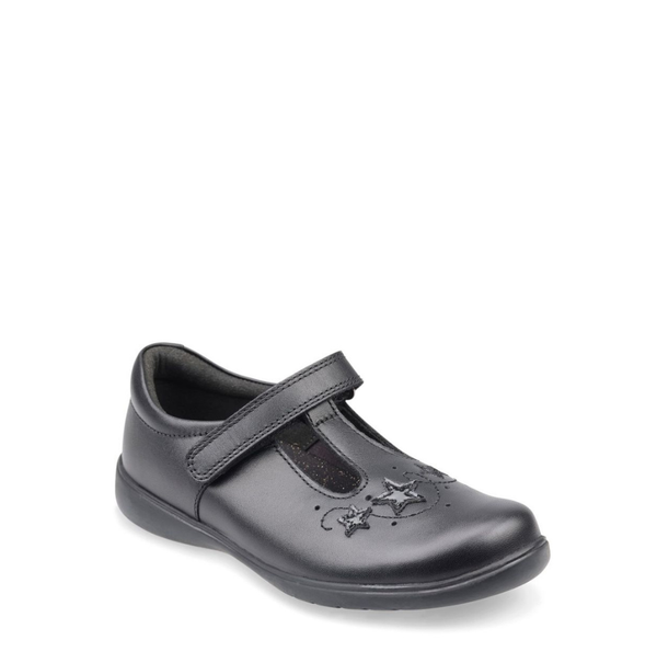 Start-Rite Star Jump - Black Leather School