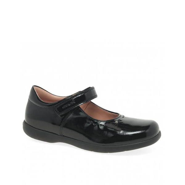 Geox J Naimara Girl J16FHA - Black Patent School