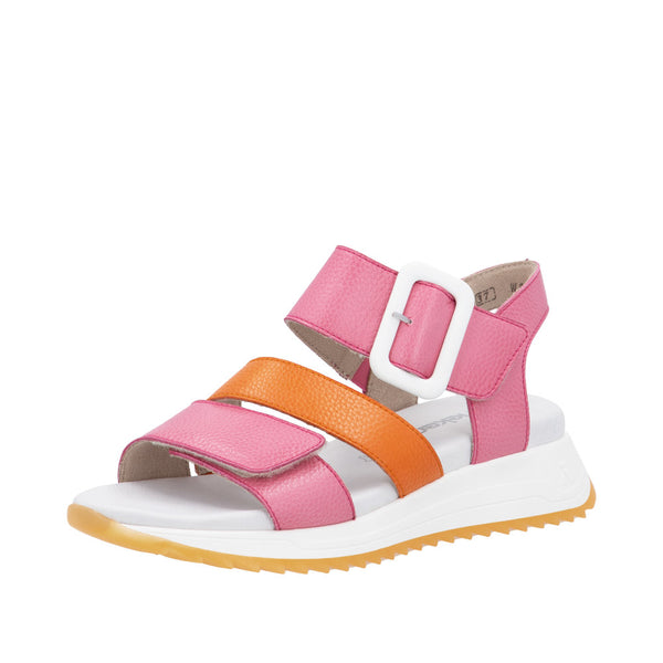 Rieker Sport W2950 - Pink/Carrot Sandals