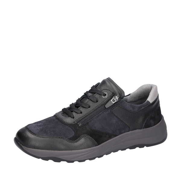 Waldlaufer K-John 662001 Casual Shoe - Black/Grey