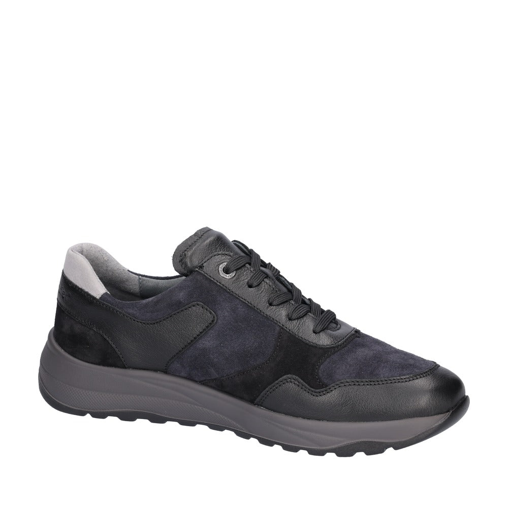 Waldlaufer K-John 662001 Casual Shoe - Black/Grey