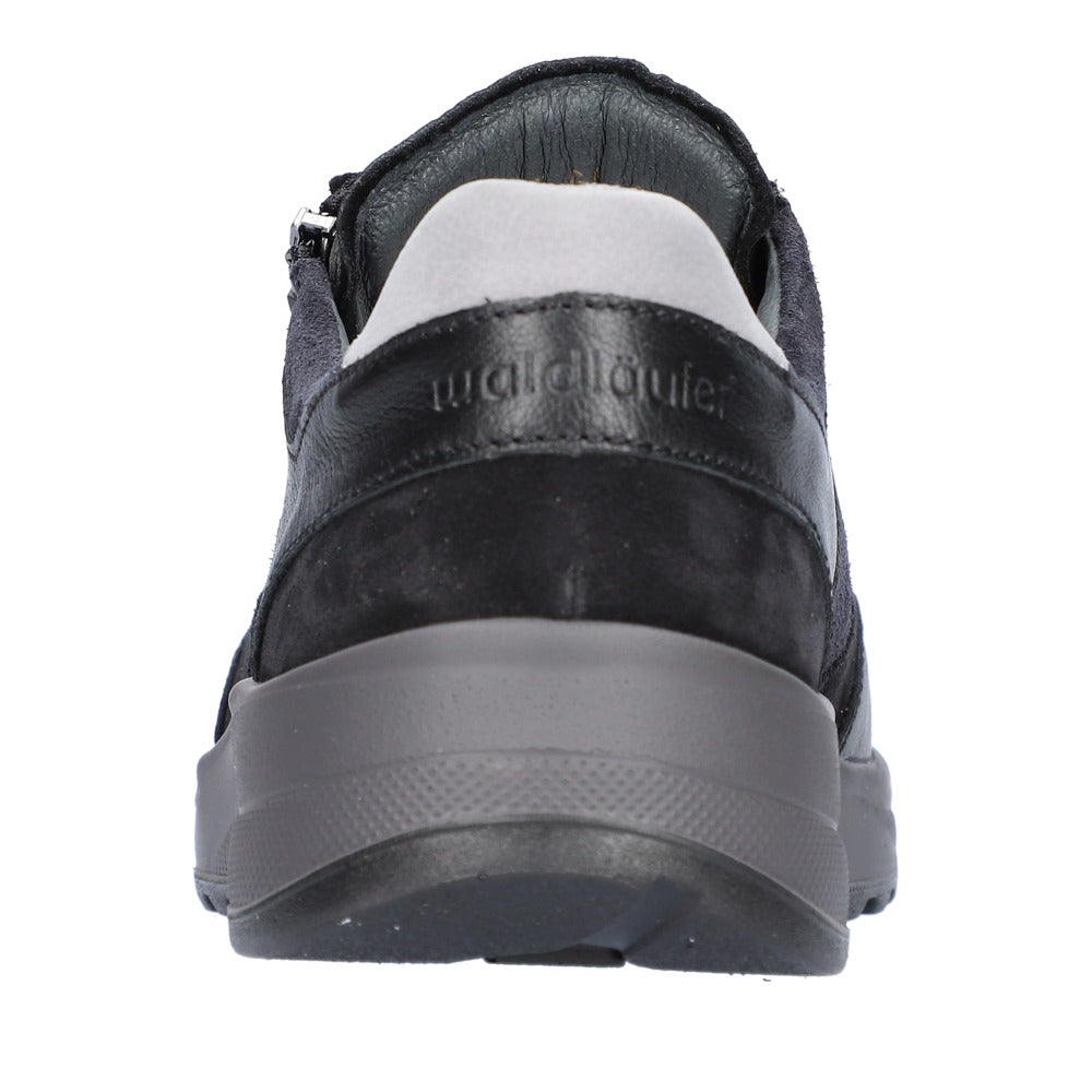 Waldlaufer K-John 662001 Casual Shoe - Black/Grey