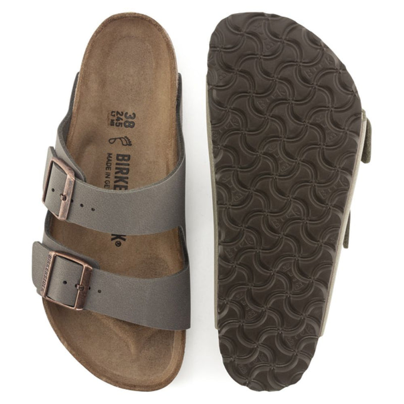 Birkenstock Arizona Birko-Flor Nubuk - Stone Sandals