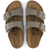 Birkenstock Arizona Birko-Flor Nubuk - Stone Sandals